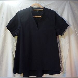 Athleta Black Tunic Collared Top | Women's M
